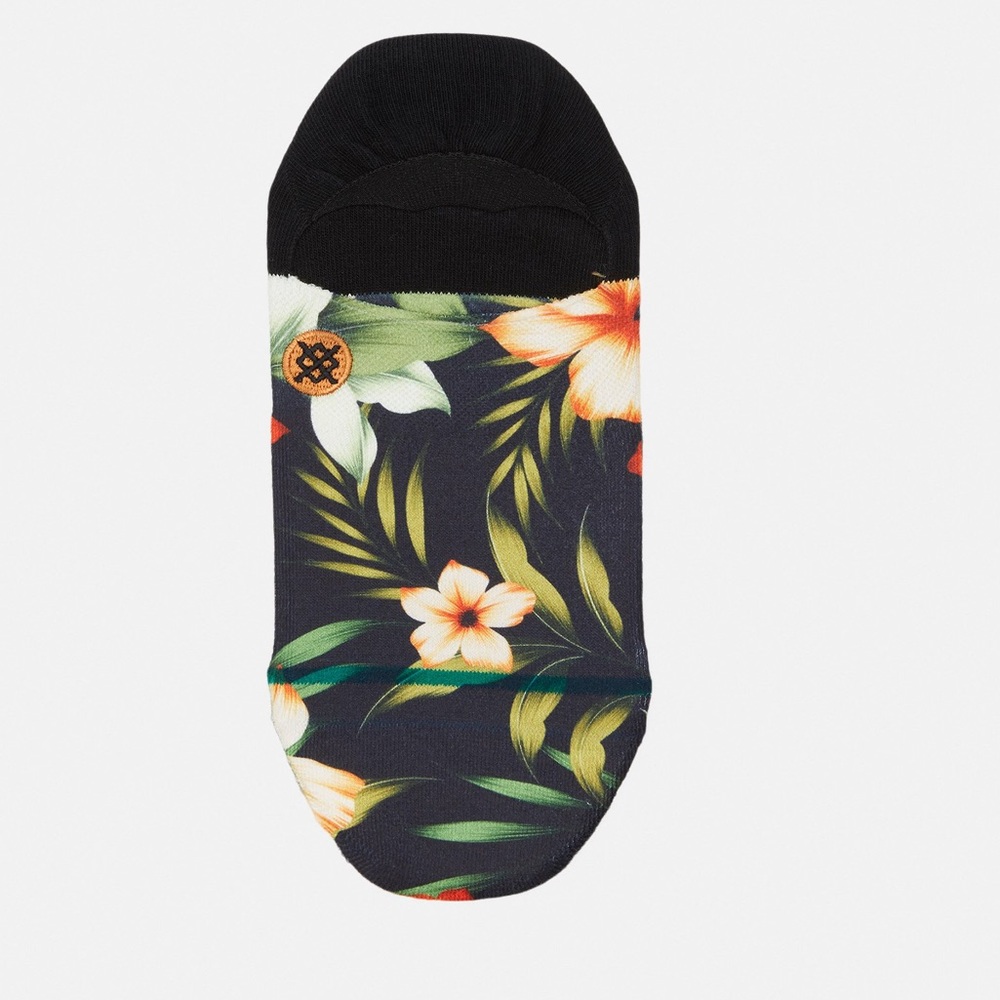 STANCE NO SHOW SOCKS BLACK WASHED FLORAL MULTI SIZE LARGE MENS 9-12 NWT